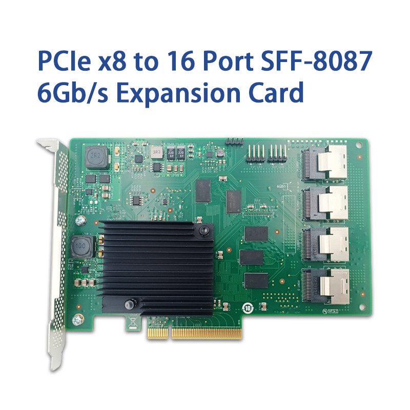PCIe x8 to 16 Port SAS SATA 6Gb/s Expansion Card SAS 2116    OEM  9201-16I