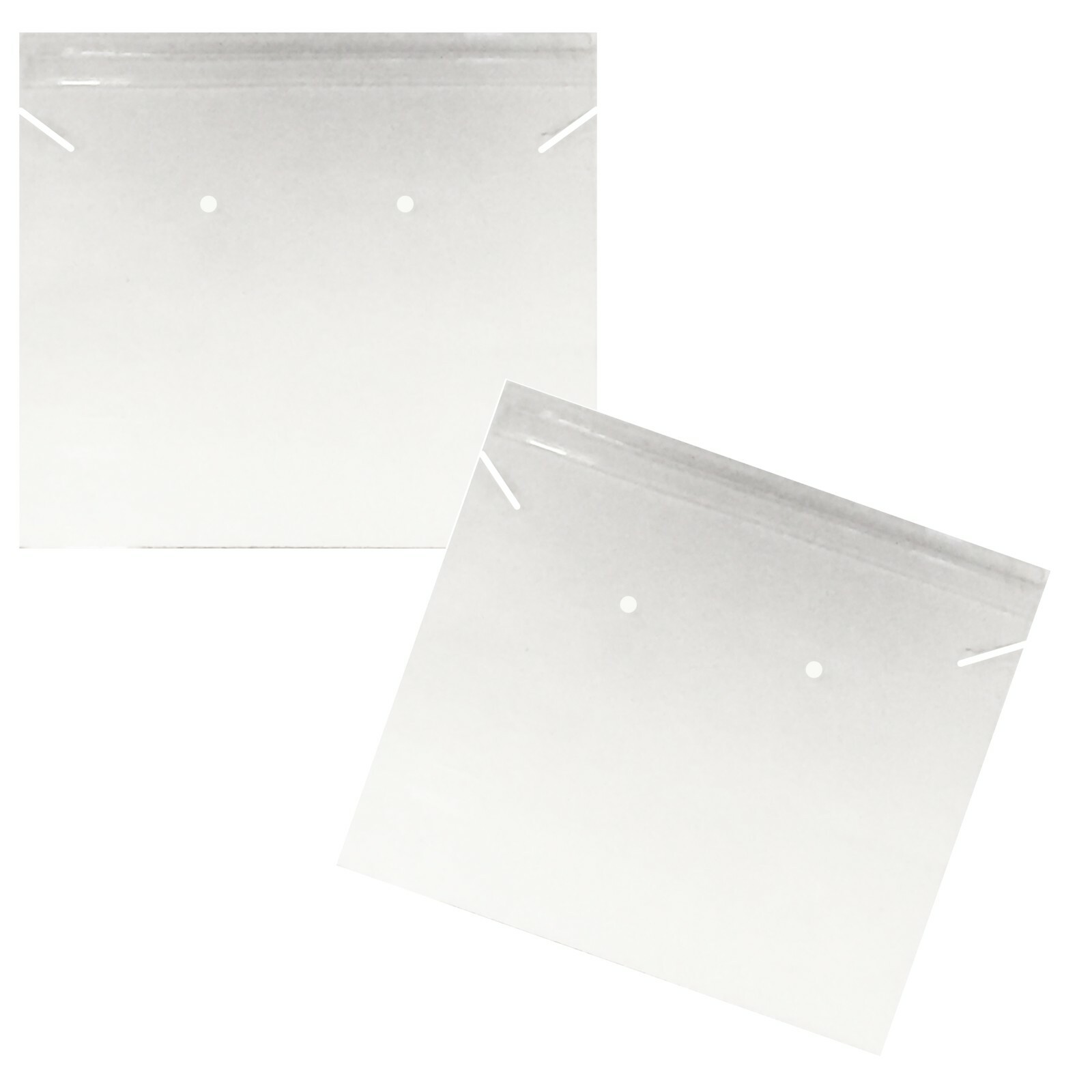 Earring Necklace Jewelry Hanging Display Card Crystal Clear 3"x3" USA Made Pk/40