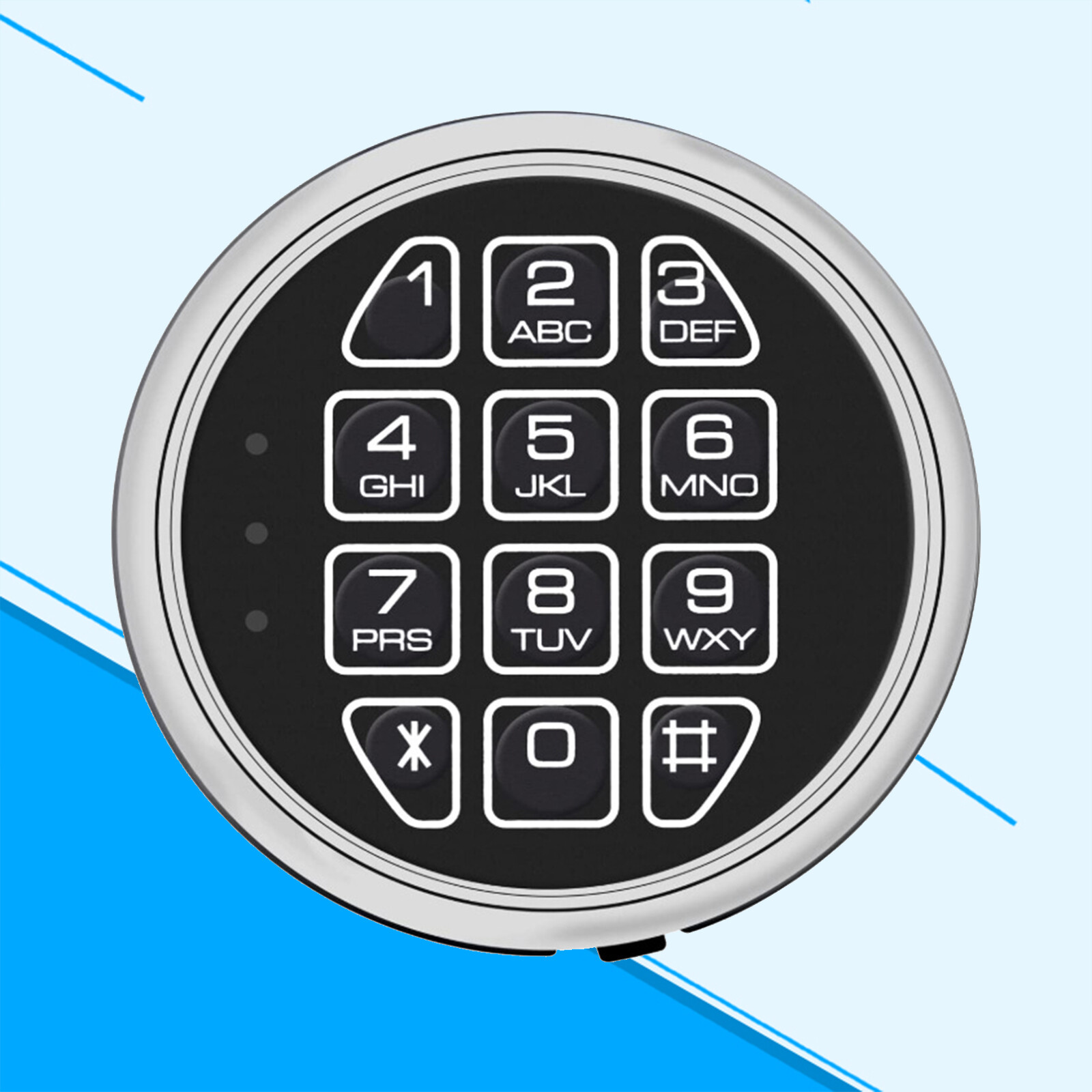 Gun Safe Lock Replacement Chrome Keypad Safe Electronic Lock with Solenoid 2 Key