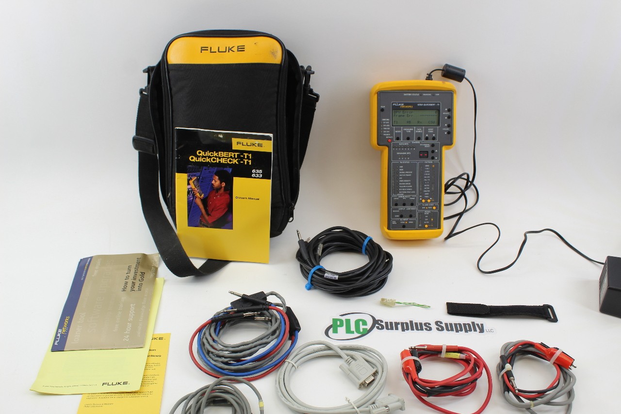 Fluke 635A Quickbert T1 w/ Carrying Case, Cables, Manual, Power Supply
