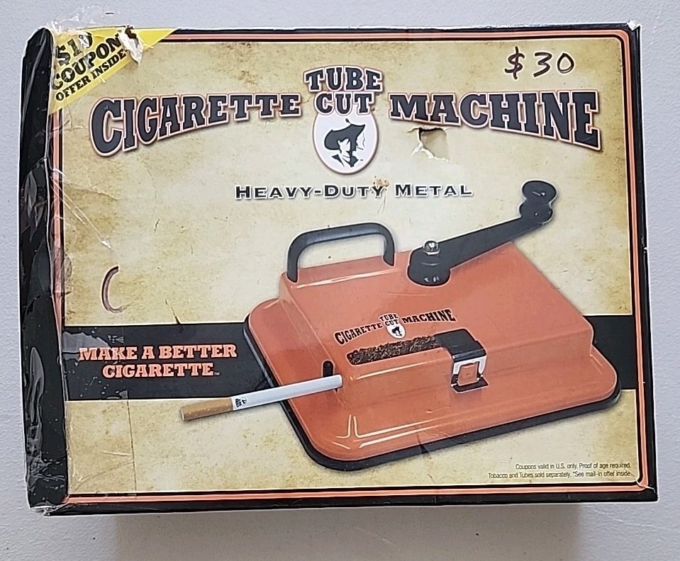 Gambler Tube Cut Tabletop Cigarette Maker King Size And 100s Damaged Box