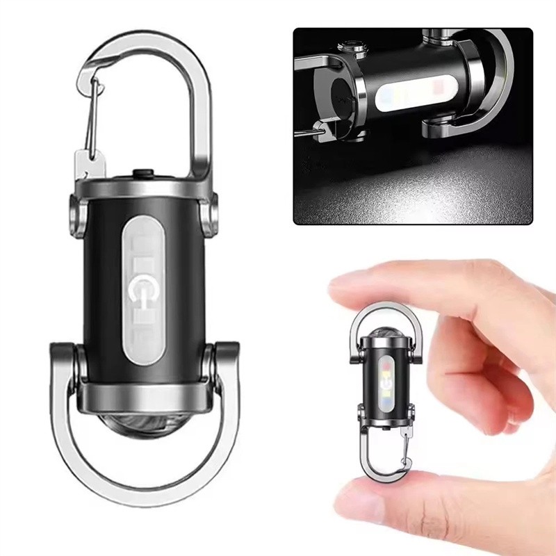 NEW Super Bright LED Mini Flashlight USB Rechargeable Pocket Keychain Torch