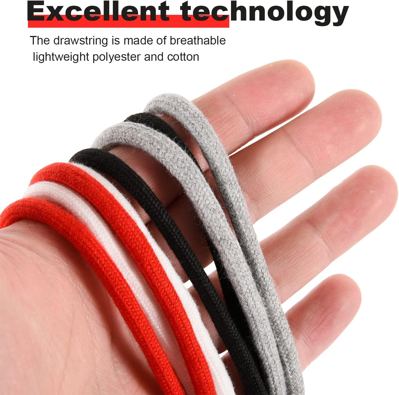 Drawstring Cord Trim Replacement Cording with Easy Threaders+Cord Locks End Spri