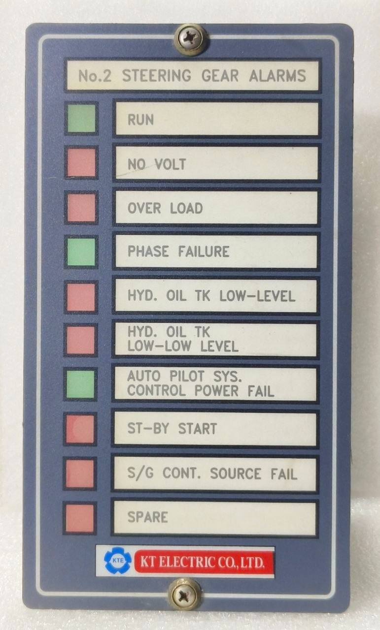 KT ELECTRIC NO.2 STEERING GEAR ALARMS PANEL-HGAU-20AC UNIT (USED) FREE SHIPPING