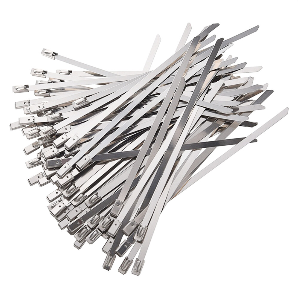 500Pcs 16" Stainless Steel Self Locking Cable Ties Durable for Mining Electrical