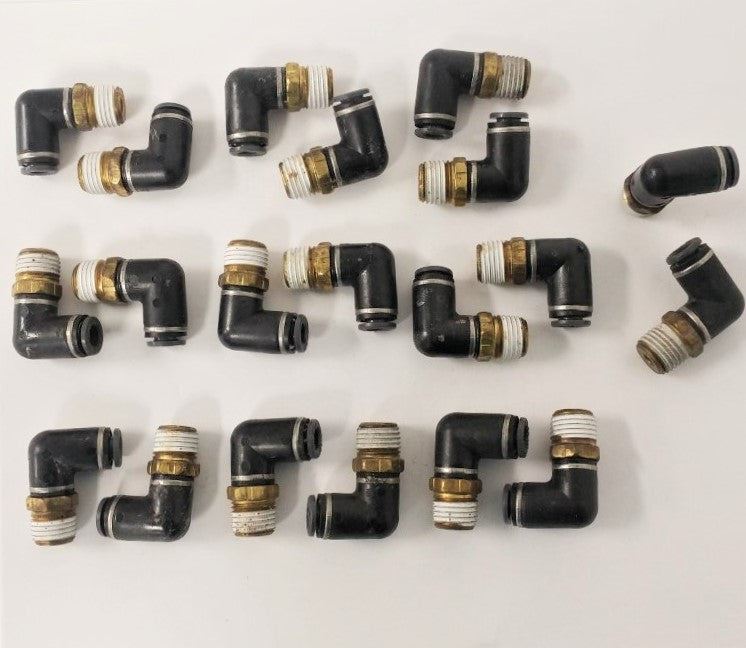 *Pk of 20* SMC 1/4" PTC x 1/4" Male NPT 90 Deg. Elbow - P/N  SMC KV2L07 35S