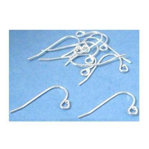 10 Sterling Silver Shepherd Hook Earrings 21 Gauge