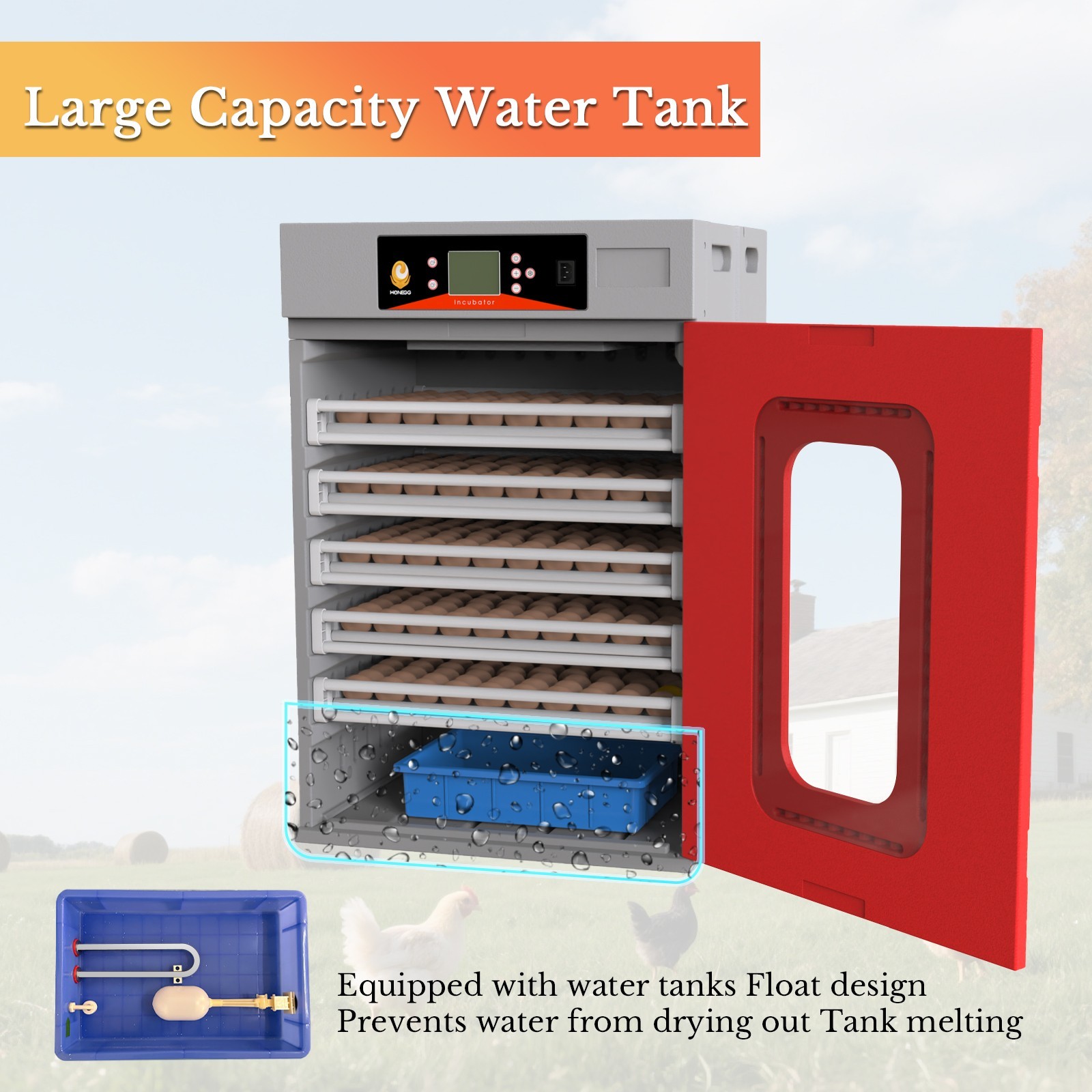 400 Eggs Incubator Automatic Incubator for Hatching Eggs Automatic Egg Turning