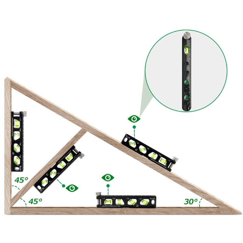 Carpenter Woodworker Aluminum Level Woodworking Tools Precise Leveling Save Time