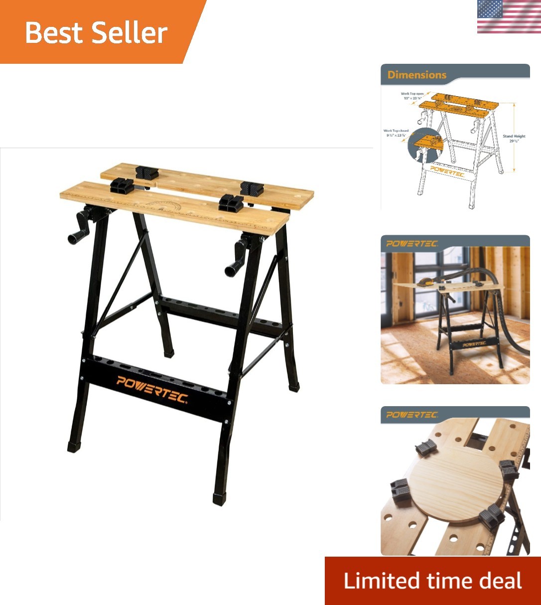 Portable Bamboo Workbench with Adjustable Vise: Perfect for Woodworking Projects
