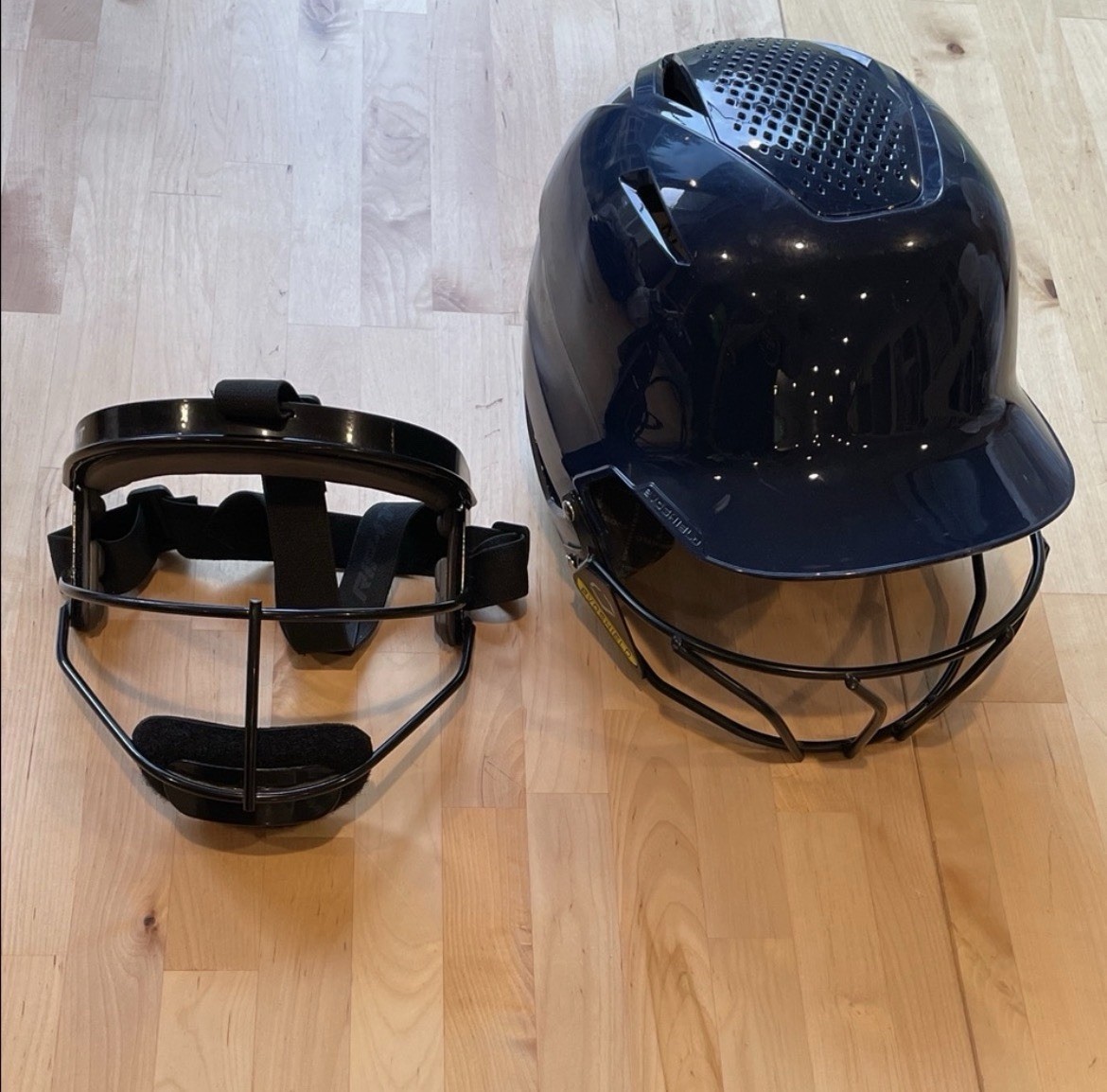 Evoshield Youth Batting Helmet Navy with Rip-It Defense Youth Face Shield
