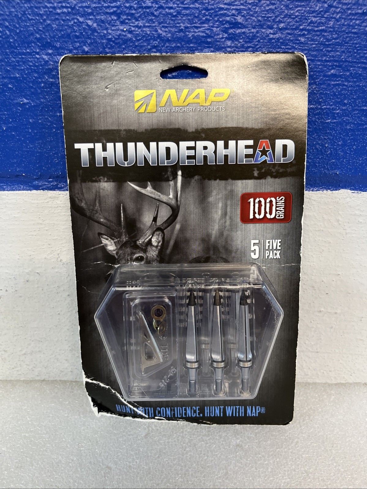 NAP Thunderhead Archery / Bow Broadheads 100 Grain 5-Pack New Sealed