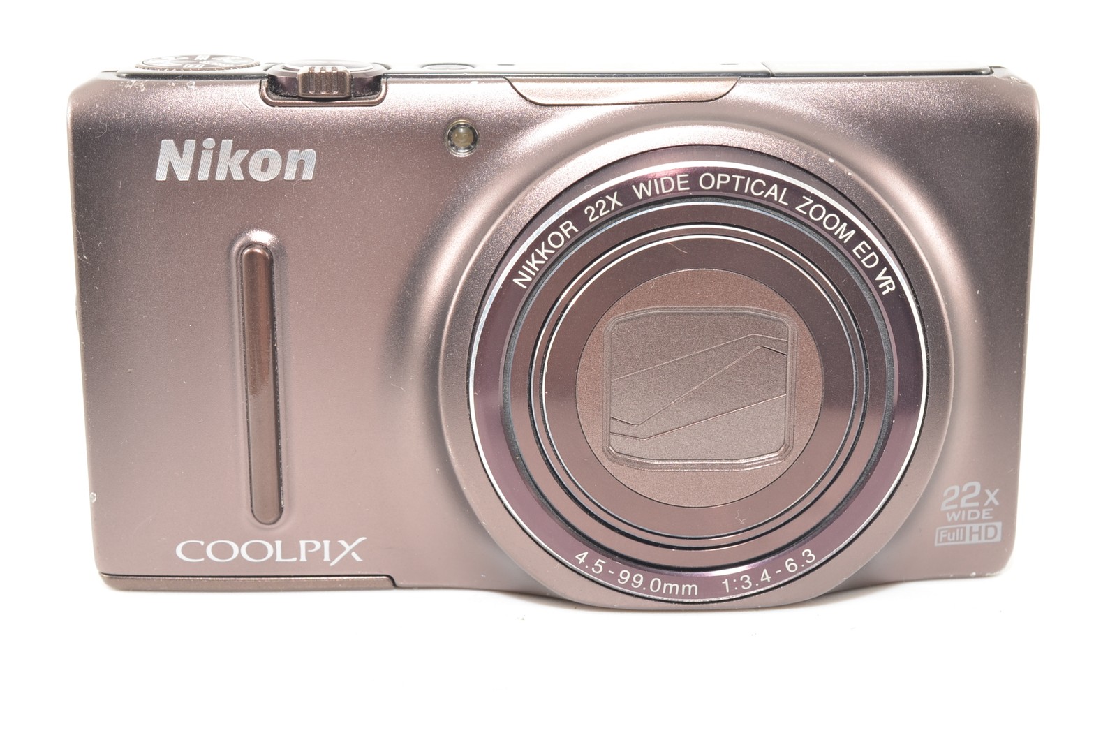 NIKON COOLPIX S9500 Sepia Brown Digital Camera 22x English Working Rare #2893