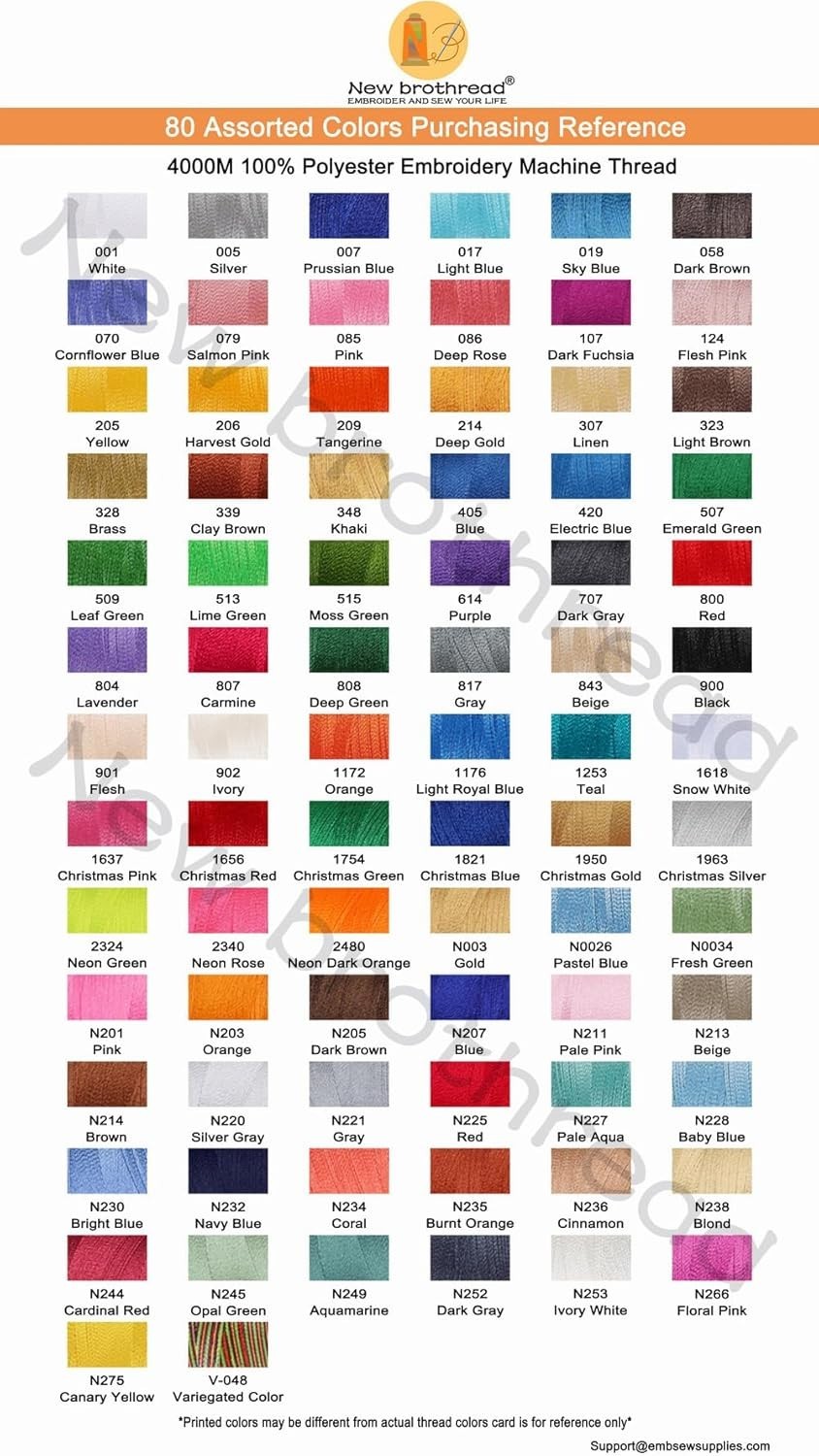 Single Huge Spool 4000M Each Polyester Embroidery Machine Thread 40WT for Com...