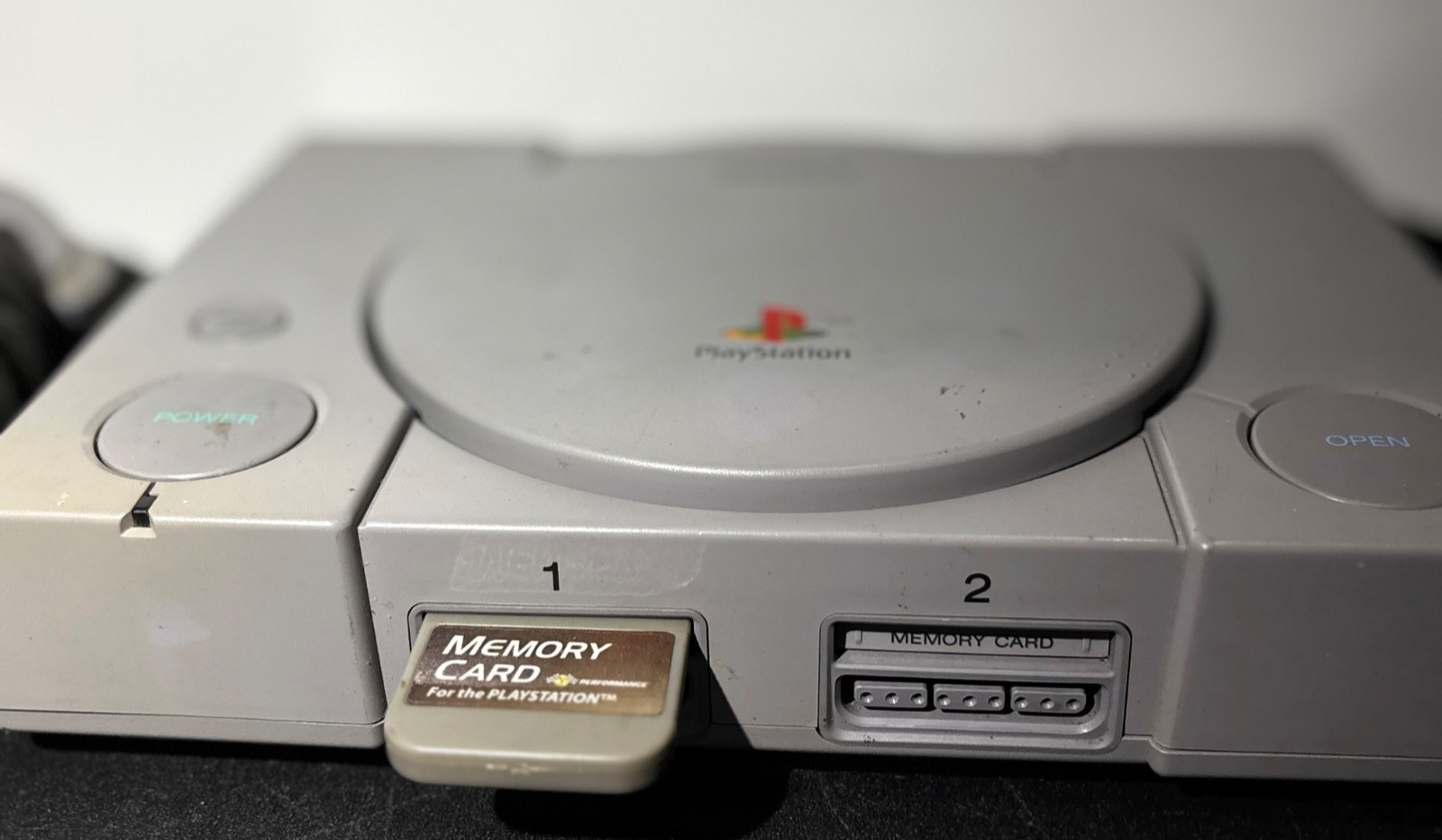 Sony PlayStation PS1 SCPH-9001 Console Bundle - TESTED - Memory Card & Cables