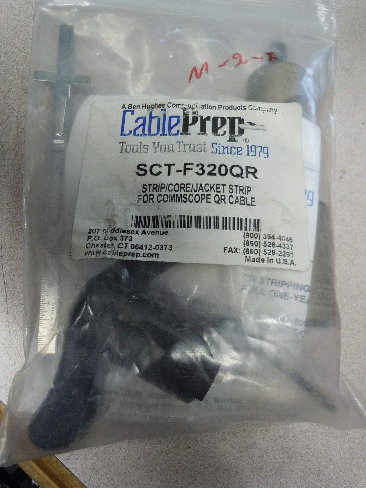SCT-F320QR- CORING TOOL CABLE-PREP