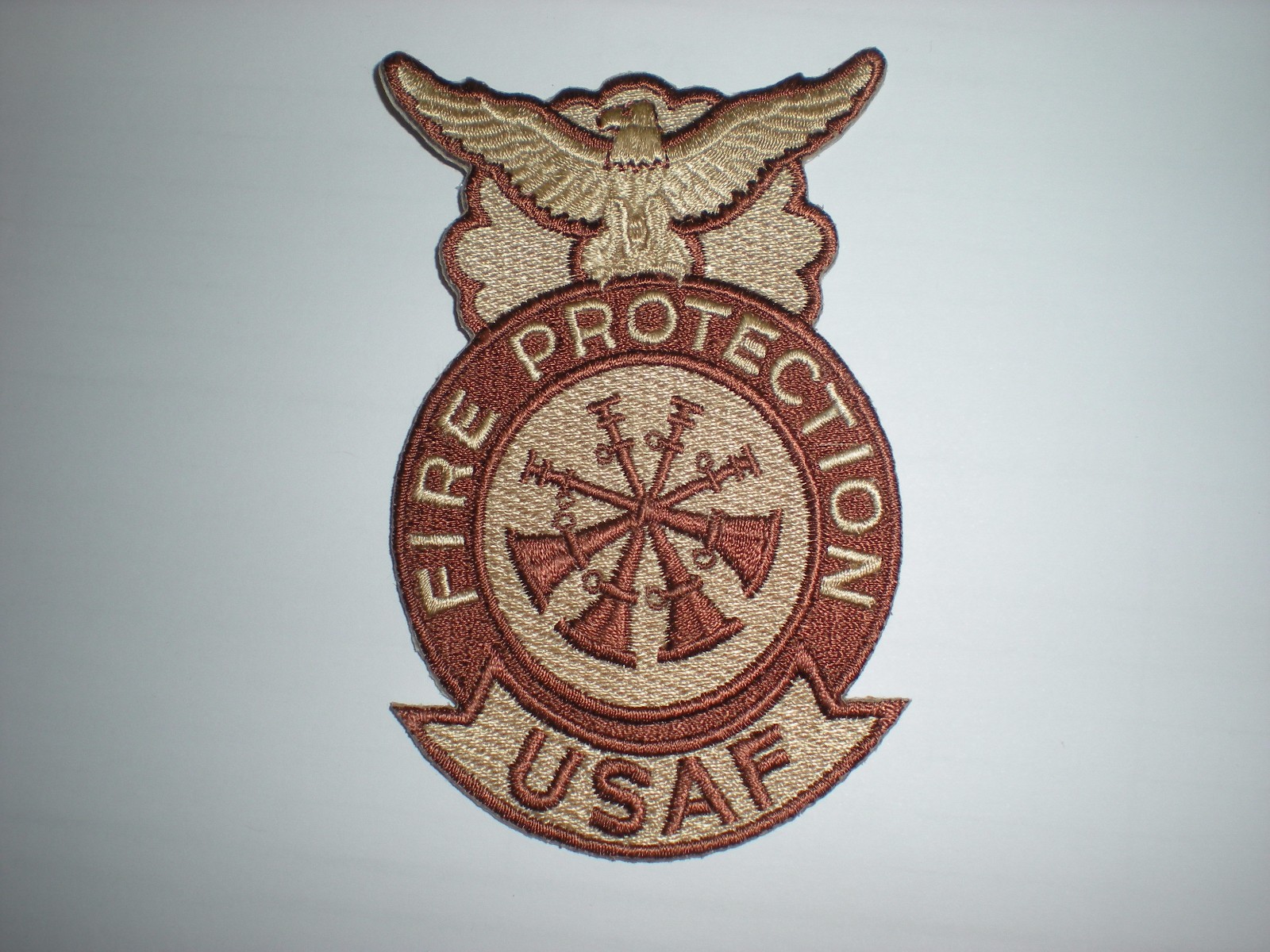 USAF FIREFIGHTER - DEPUTY FIRE CHIEF - PATCH - DESERT - NEW