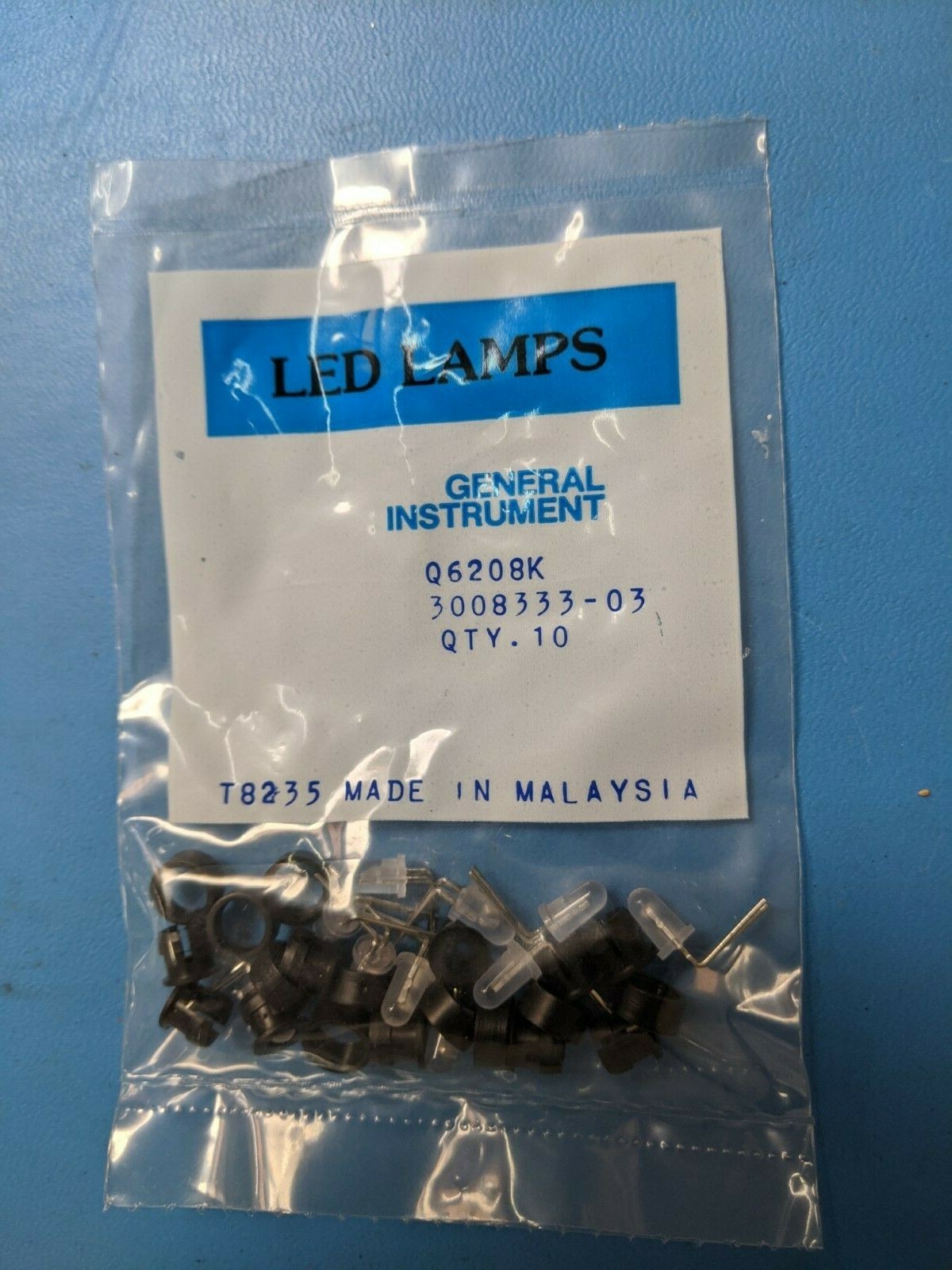 10 pcs LED DOME , GENERAL INSTRUMENT Q6208K , 3008333-03 , RED , 10 pcs