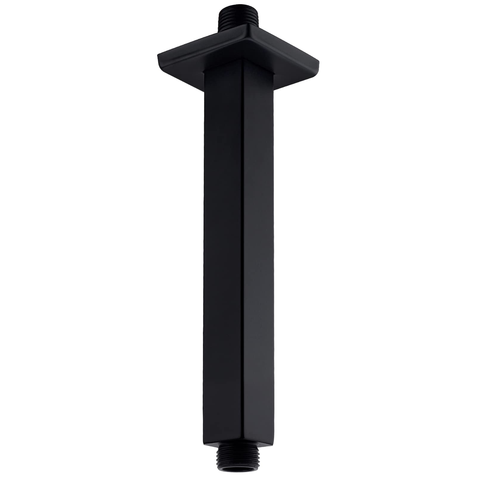 8 Inch Square Ceiling Mounted Shower Arm Flange Matte Black 1 PCS
