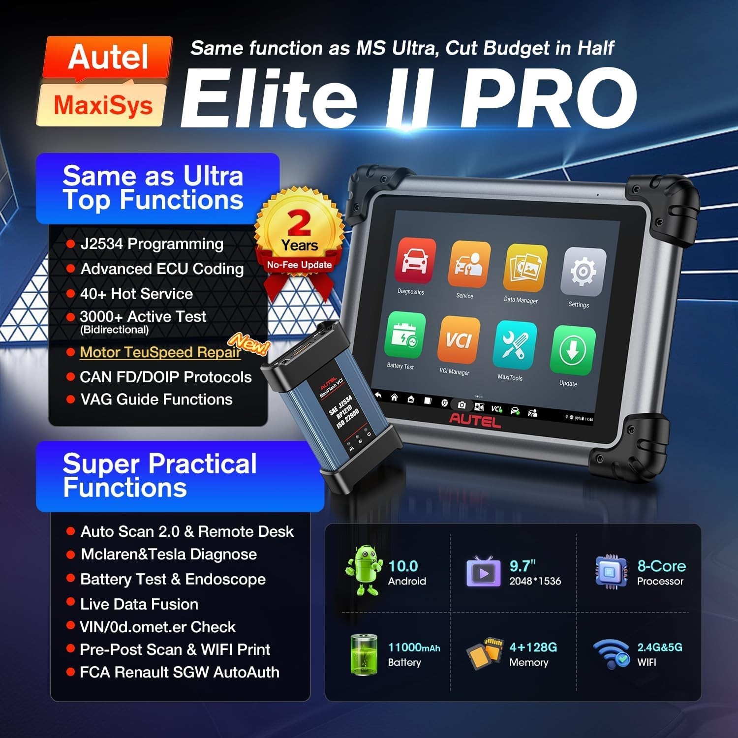 Autel MaxiSys Elite II PRO ULTRA Auto Diagnostic Scanner Programming ECU /Coding