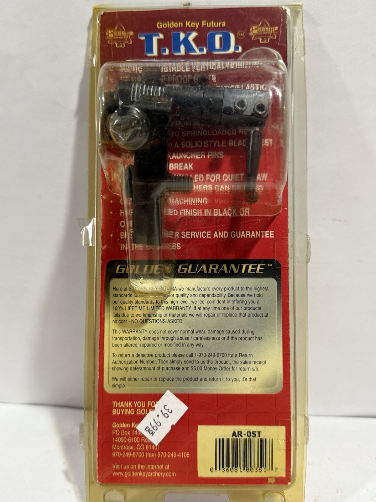 NOS Golden Key Futura T.K.O AR O5T LT Or RT Hand