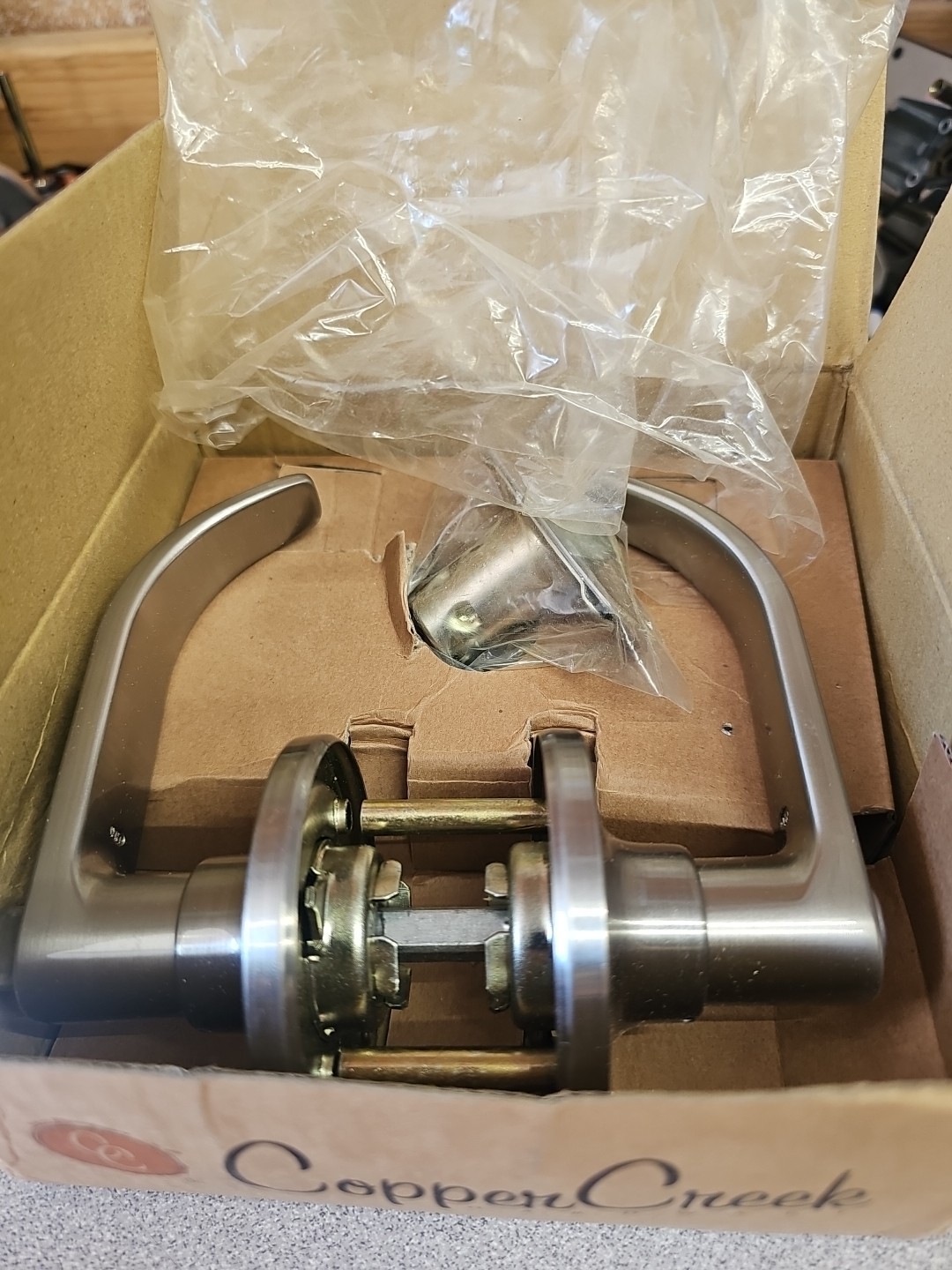 Copper Creek EL1230SS Erin Privacy Door Lever, Satin Stainless