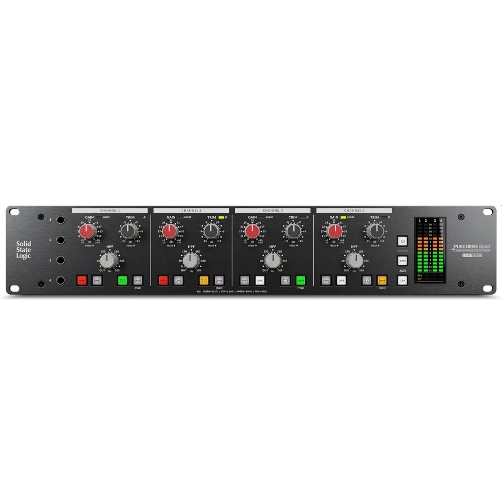 SOLID STATE LOGIC PURE DRIVE QUAD 4 Channel SuperAnaloque Rackmount Mic Preamp