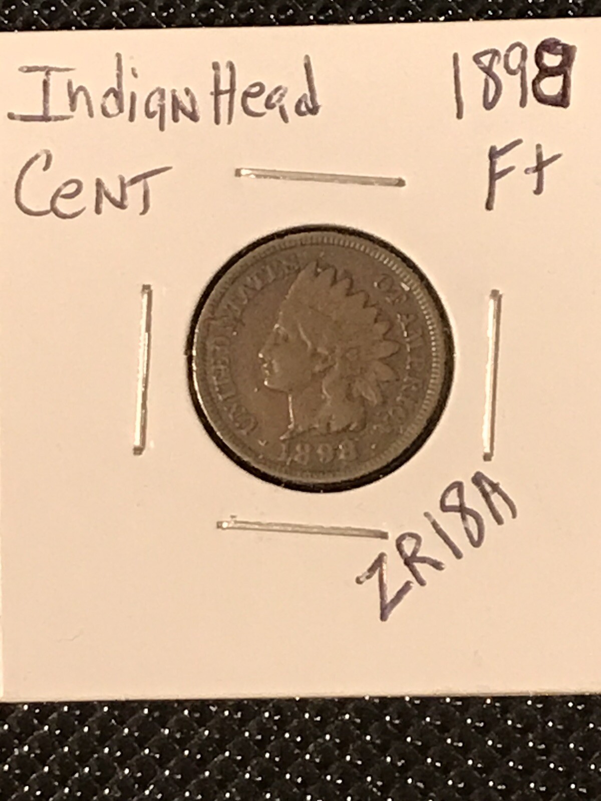 1898 Indian Head Cent F+
