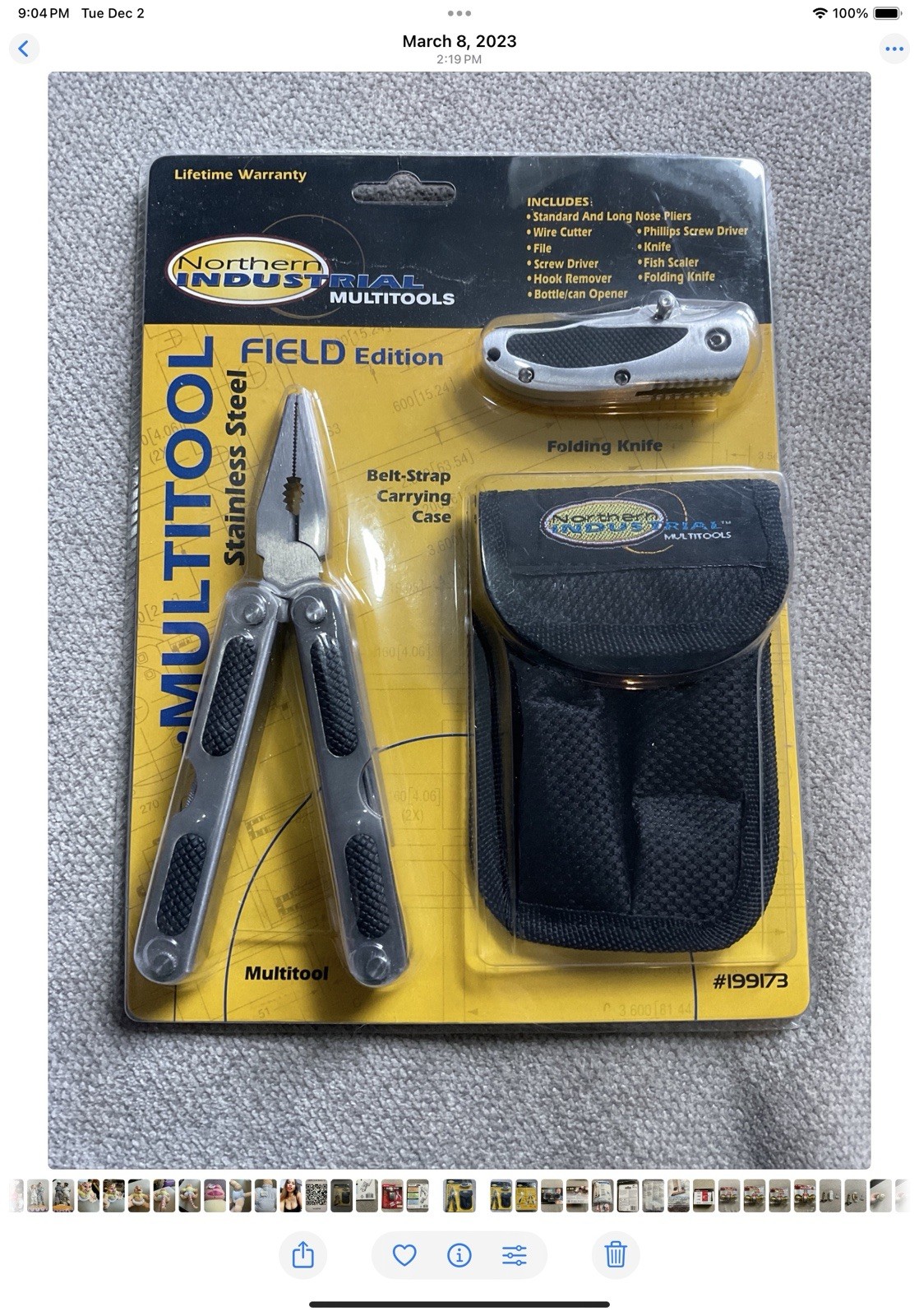 Northern Multi Tool Stainless Steel NOS Sealed Storage Pouch / Knife See Pics