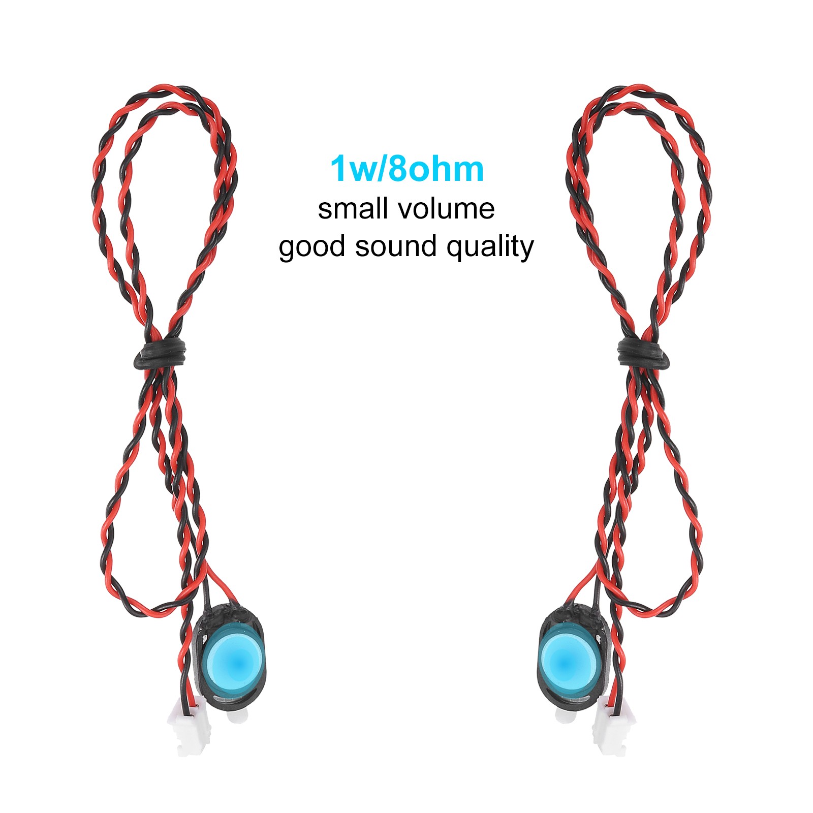 4 Pieces Mini Speaker 1 Watt 8 Ohm with Wire for Terminals