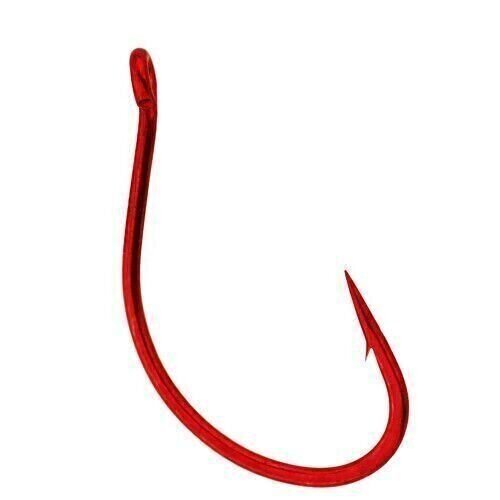 Gamakatsu Drop/Split Shot Needle Pointed Hook w/Ringed Eye #2 Red 6/Pk 50309