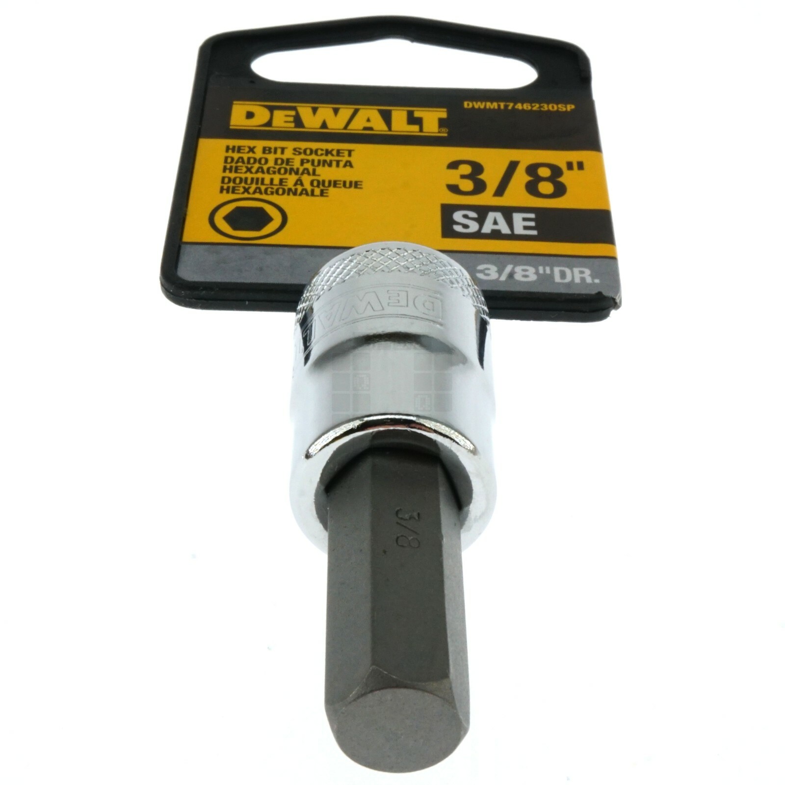 Dewalt DWMT74623OSP 3/8" Chrome Hex Bit Socket, 3/8" Drive, 74-623D