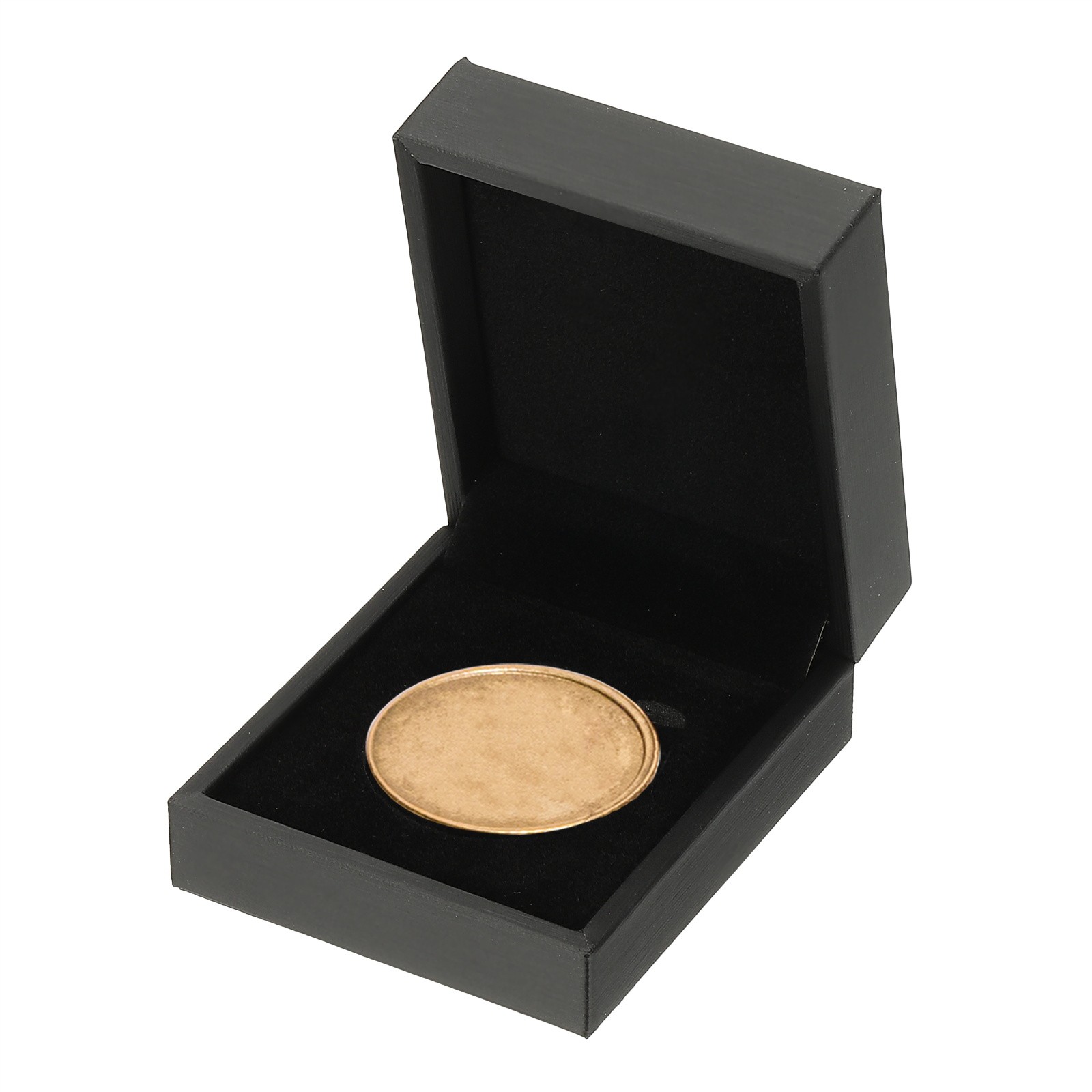Coin Display Box, Coin Presentation Display Box Square Fit 45mm Coin, Black