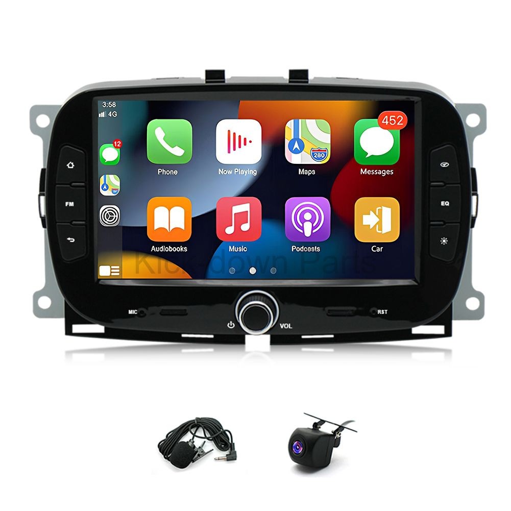 Android Car Radio for 2016-2019 Fiat 500 7" + fit for Carplay + RearView Camera