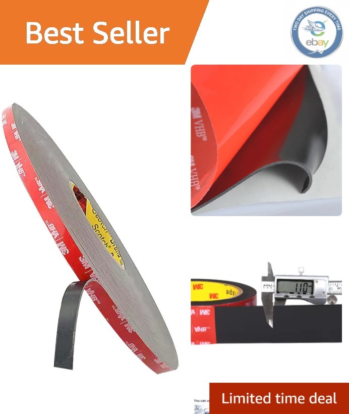 Multipurpose Waterproof Double Sided Tape 15.6FT | Ideal for Home & Automotive