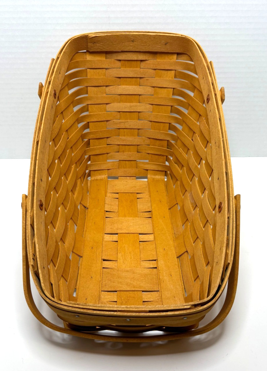 LONGABERGER 1998 Large Vegetable Basket w/Paperwork