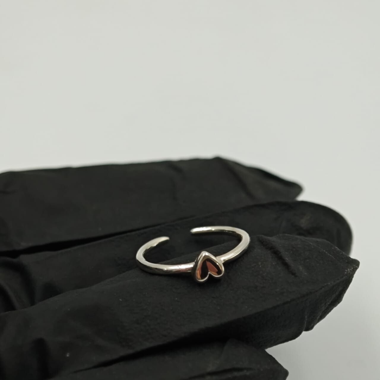 Valentine Gift For Girlfriend Adjustable Heart Toe Ring Solid Metal 925 Silver
