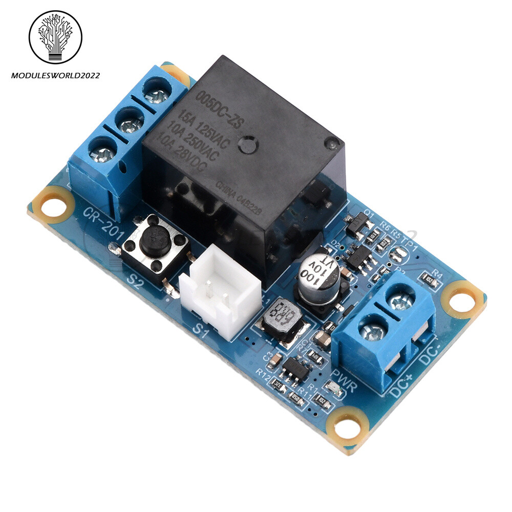DC5-28V wide voltage 1-Channel Single Button Bistable Self-Locking Relay Module