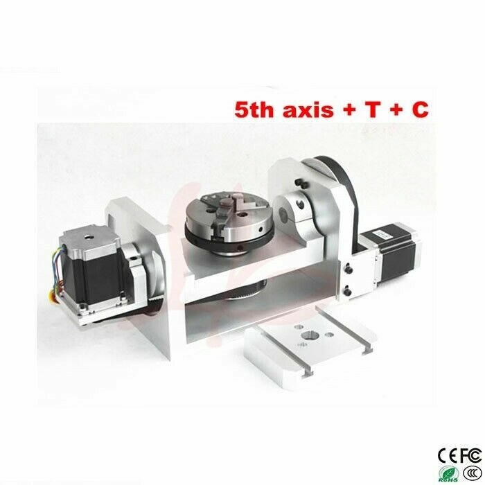 New CNC Router Machine Rotary Indexer Table 4th & 5th Rotational Axis W/ Chuck