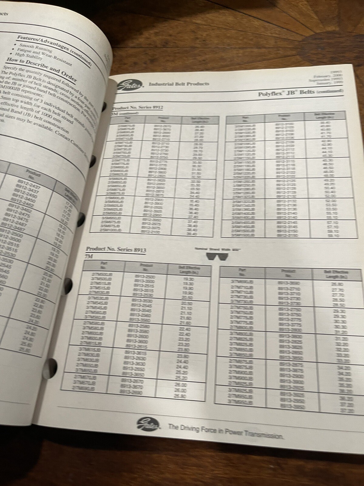 GATES POWER TRANSMISSION PRODUCTS CATALOG Feb 2000