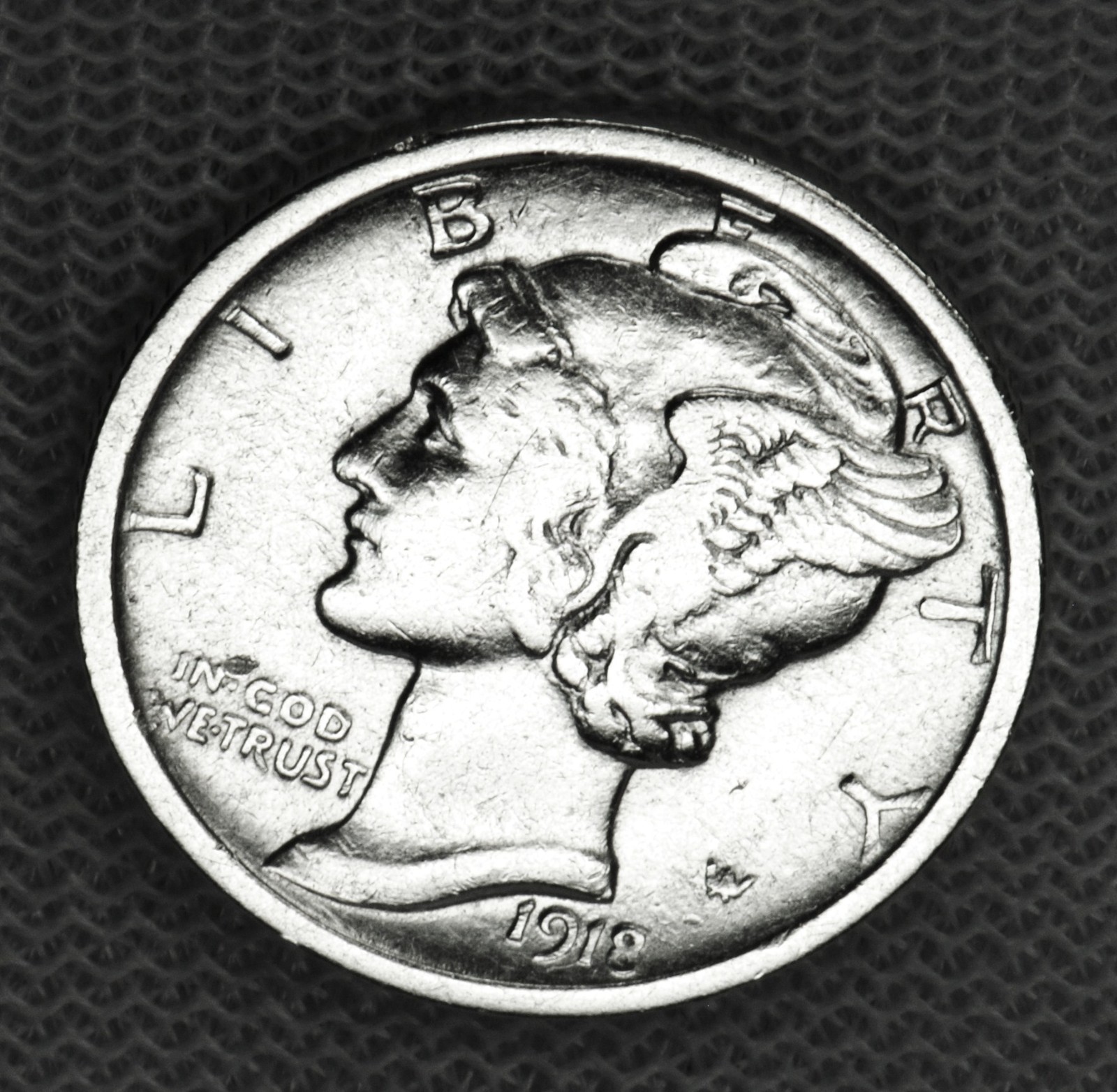 1918-s Mercury Dime.     High Grade   (Inventory  A)