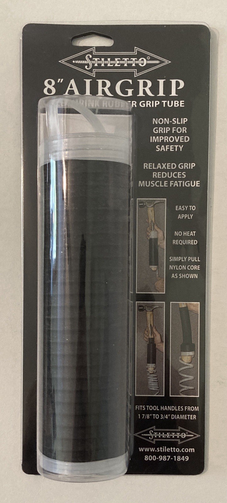 Stiletto 8" AirGrip Cold Shrink Handle Wrap Tube AG-102 Stiletto AG-102