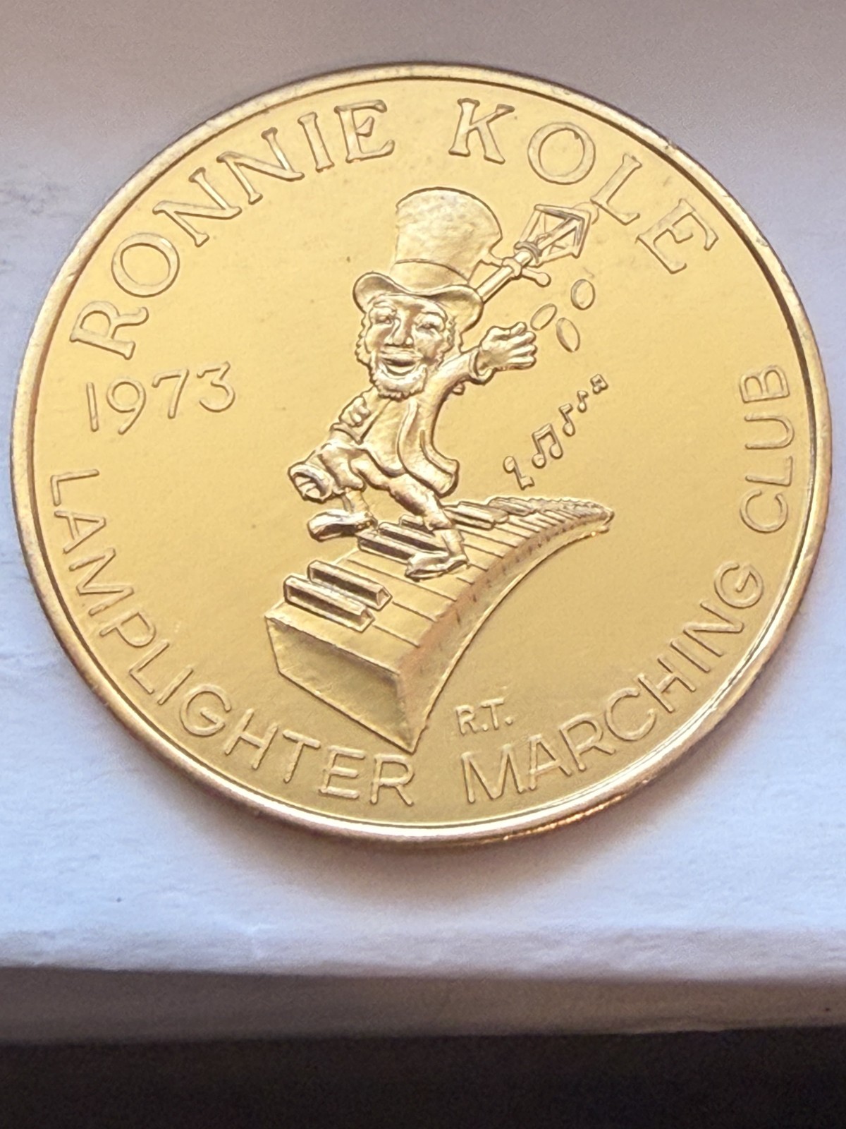 Ronnie Kole Lamplighter Marching Club Gold Aluminum 1973 Doubloon, Rault Center