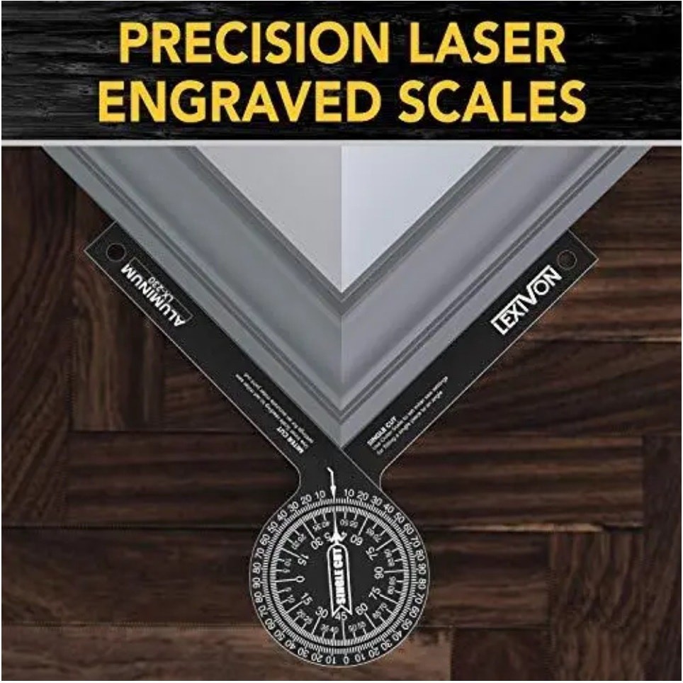 LEXIVON Aluminum Miter Saw Protractor | 7-Inch Rust