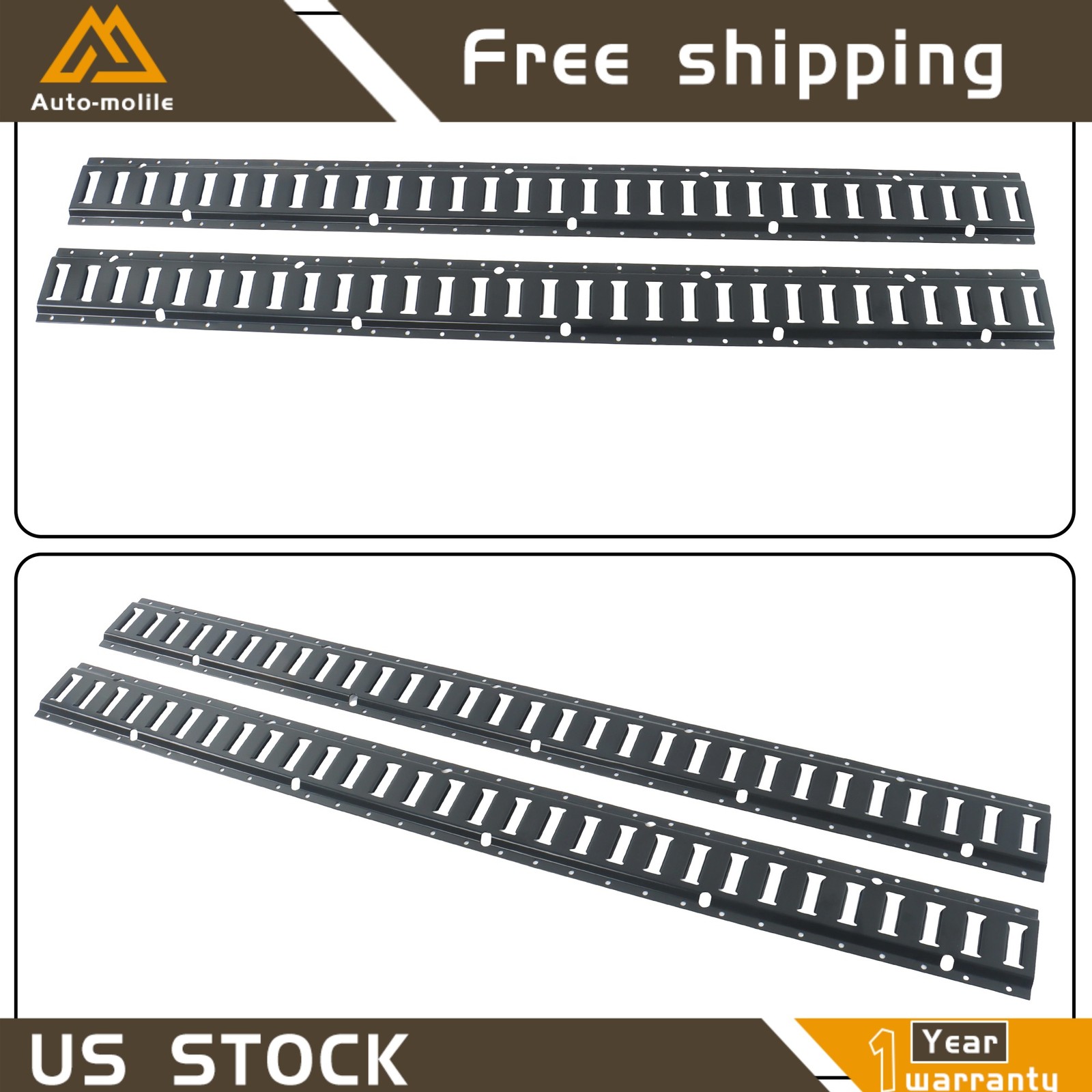 5' E-Track Tie Down Rail Secure Cargo For ATV Truck 2 Pack Multi Purpose Durable