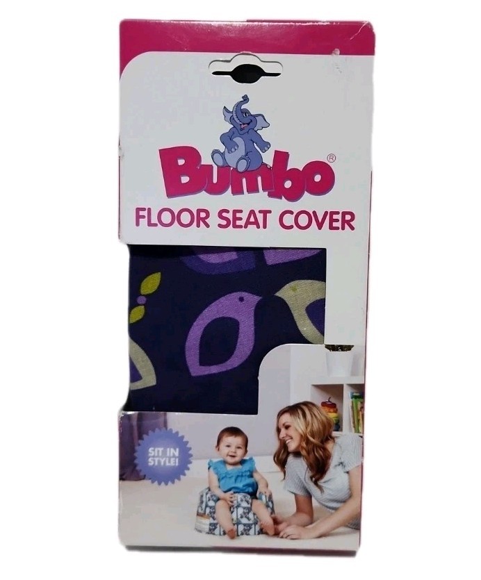Bumbo Purple and Yellow Birds Baby Floor Seat Cover