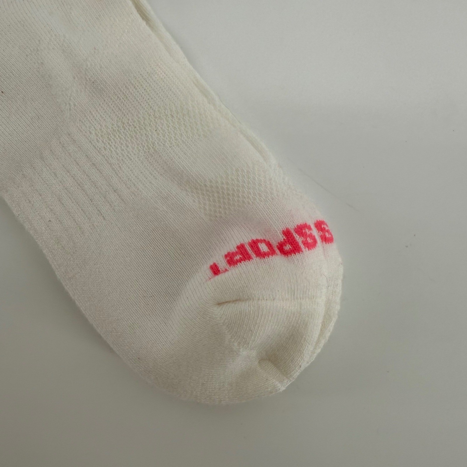 FORAY White Pink Checkerboard Athletic Crew Socks
