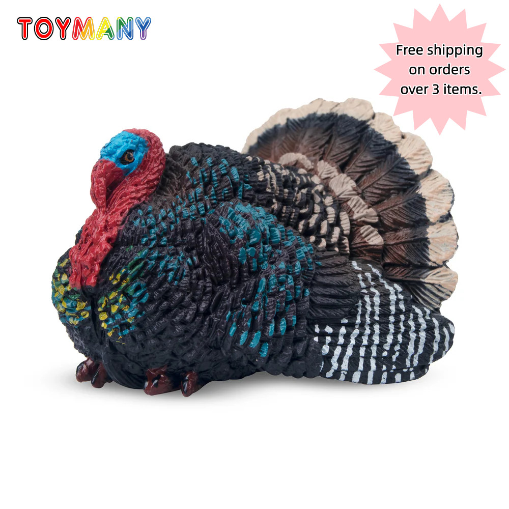 Toymany Mini Turkey Figurine Toy Collectibles Wild Animal