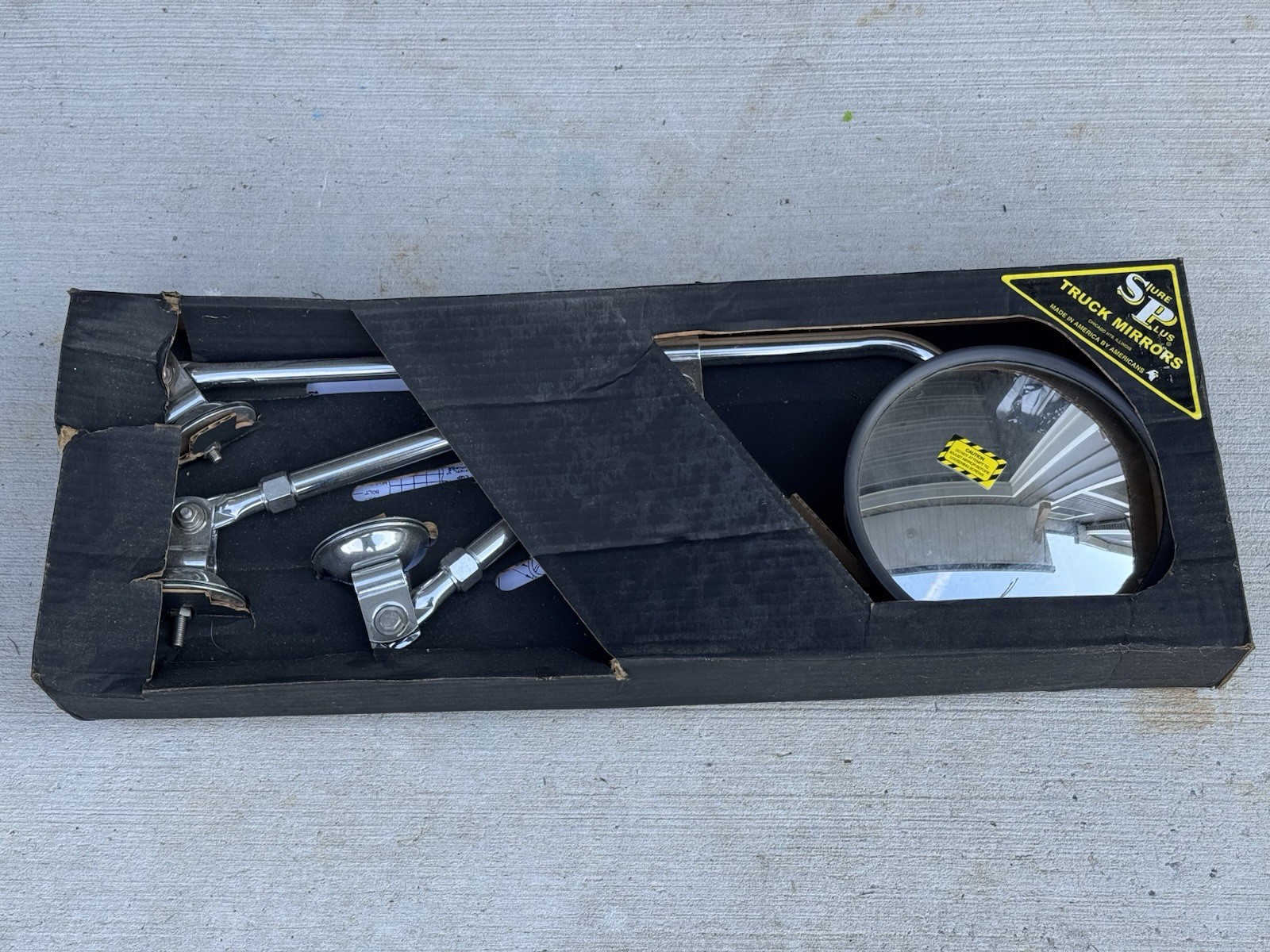 883 SURE PLUS SUPER DELUXE FRONT FENDER SAFETY MIRROR KIT 8" Blind Spot