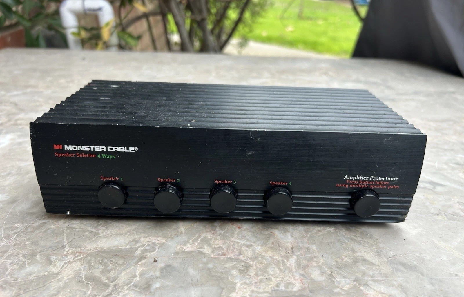 Monster Cable 4-Way Speaker Selector Switch Box – Audio Speaker Control